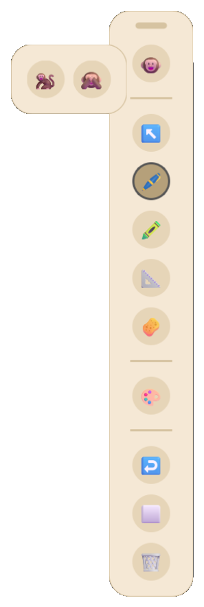Pen 11 Cursor and Monkey State Sub-Toolbar options