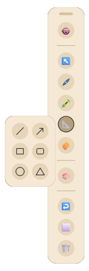 Pen 11 Smart Shapes Menu Flyout with geometric tools